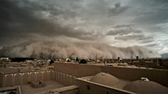 گزارش تصویری: یزد در چنگ طوفان شن