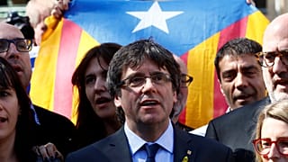 Catalonia's former leader Carles Puigdemont in Berlin, 7 April 2018.