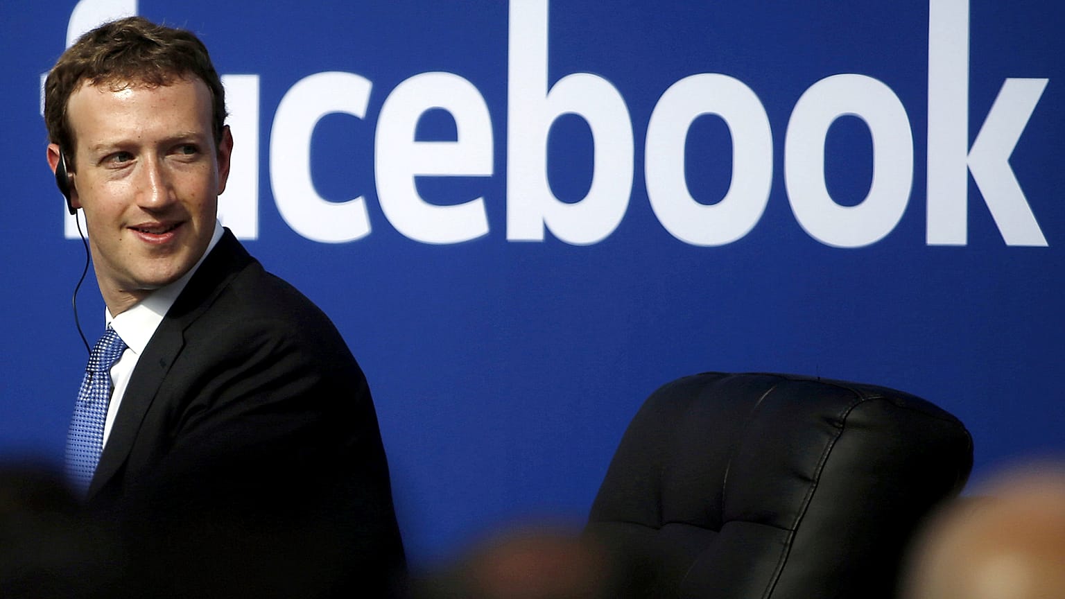 Mark Zuckerberg during a town hall at Facebook's headquarters in Menlo Park