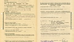 A form refers a child, Herta, to the Nazi's child "euthanasia" programme