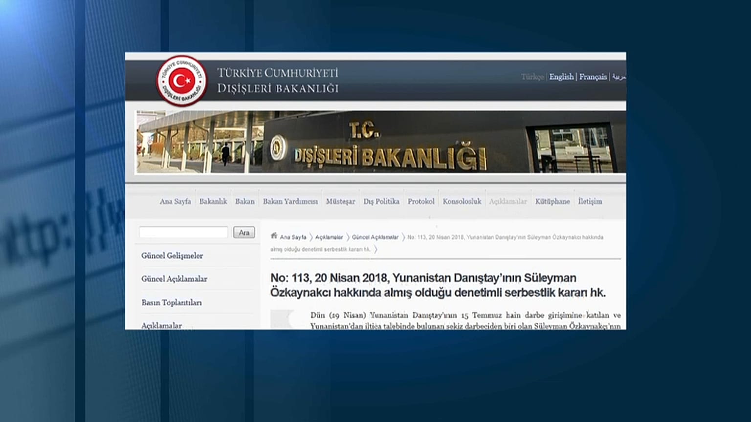 Ankara: Yunanistan darbecileri koruyan bir ülke
