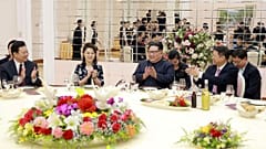 North Korean leader Kim Jong Un and his wife Ri Sol Ju 