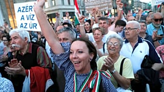 Антиправительственная демонстрация в Будапеште