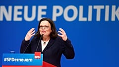 Andrea Nahles az SPD küldöttgyűlésén