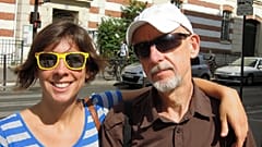 Lola Salines with her father, Georges