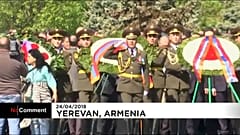 Thousands gather in Armenia to remember mass killings.