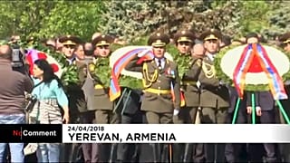 Thousands gather in Armenia to remember mass killings.