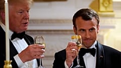 Trump hosts Macron at gala dinner as leaders hint at new Iran nuclear deal