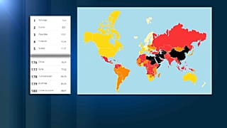Karte und Rangliste der Pressefreiheit