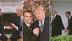 Macron-Besuch bei Trump: Wenn Hände Bände sprechen