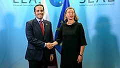 مسئول سیاست خارجی اتحادیه اروپا و وزیر خارجه قطر