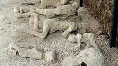 A pompeji vulkánkitörés elől menekülő kisfiú csontvázát találták meg