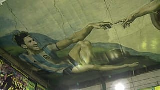 Messi ve Maradona Michelangelo'nun eserinde buluştu