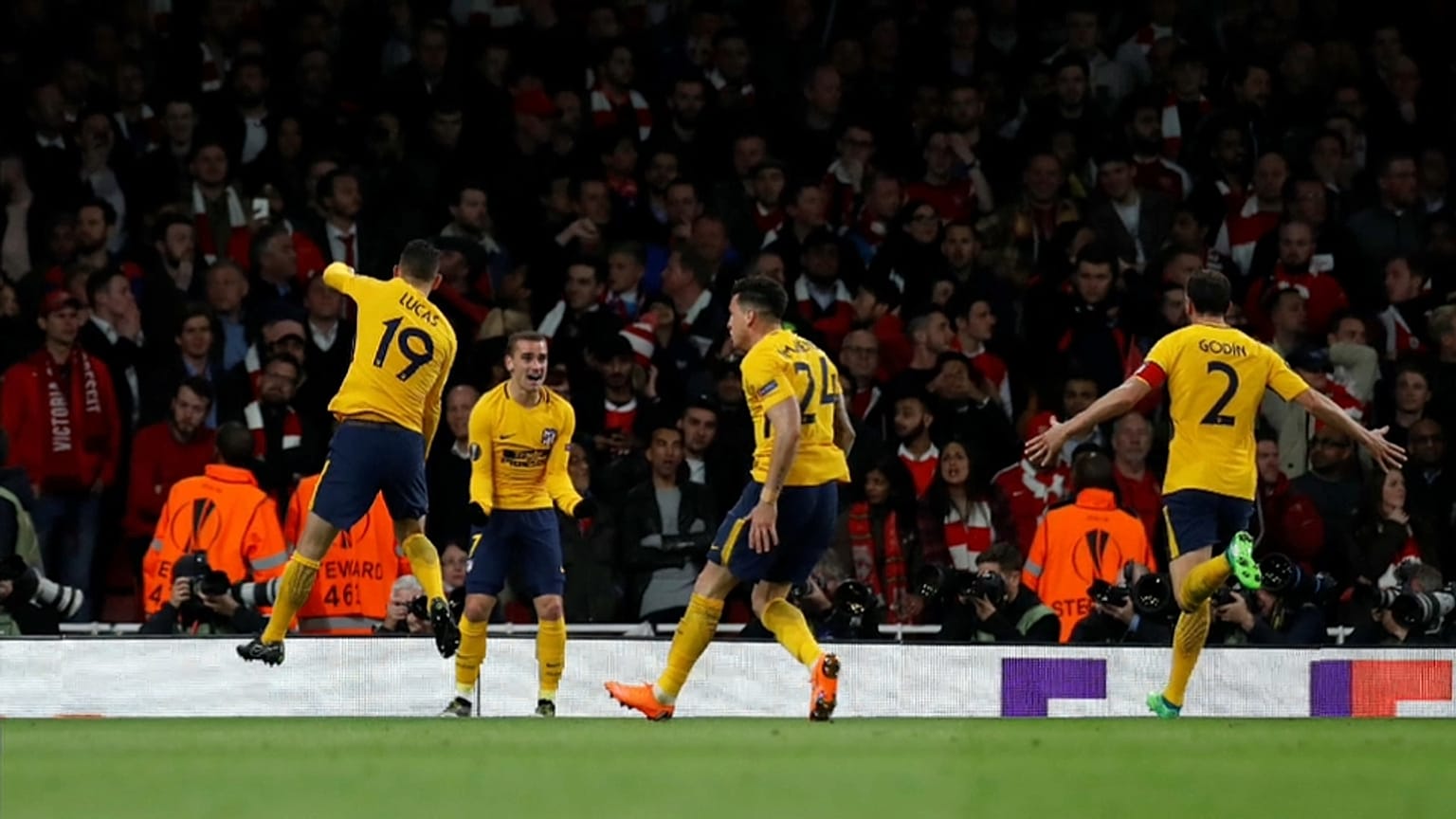Proeza del Atlético de Madrid ante el Arsenal en la Liga Europa