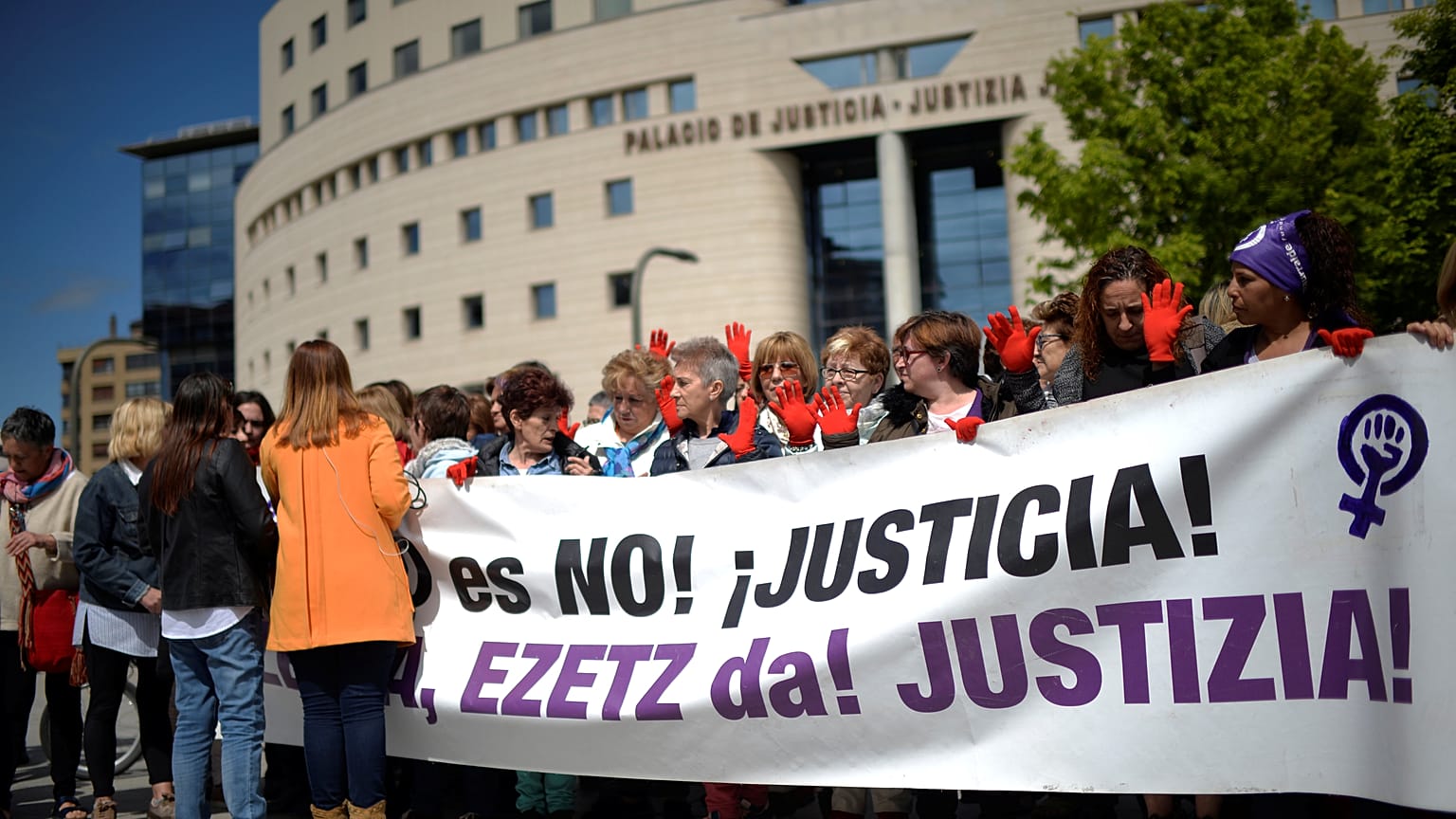 Pamplona protesters call for justice after 'Wolf Pack' trial verdict