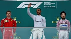 Lewis Hamilton liderou o pódio no GP do Azerbaijão