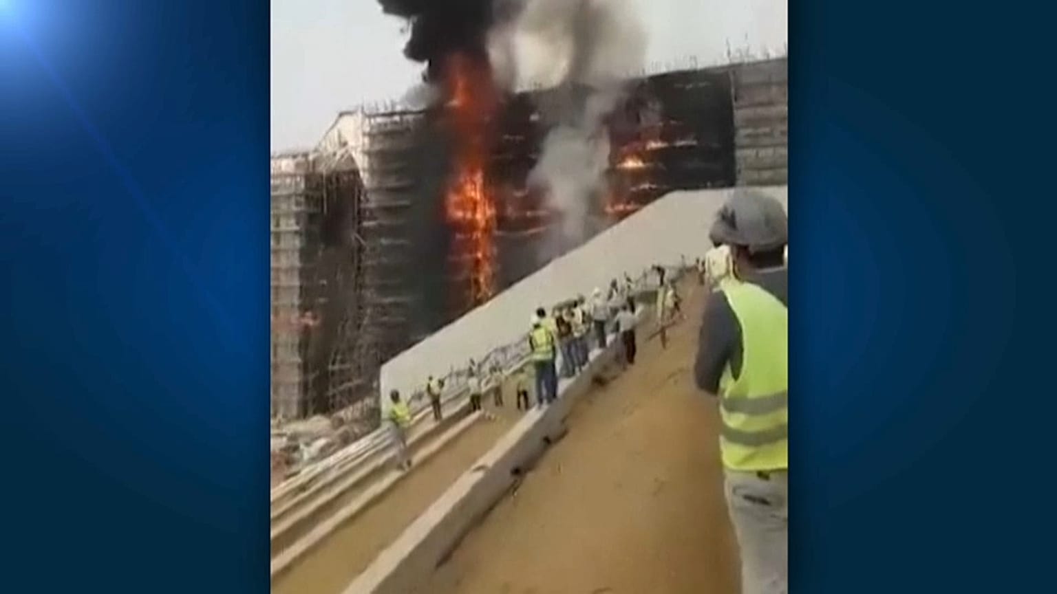 Fire engulfs Egypt Museum building site