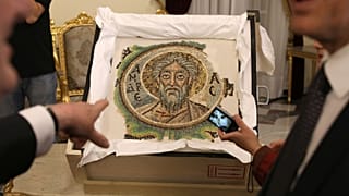 Φωτογραφία από το ψηφιδωτό του Αποστόλου Ανδρέα που επαναπατρίστηκε