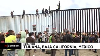 La caravana de migrantes centroamericanos llega a la frontera con EEUU