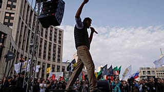 Manifestation contre la surveillance sur internet en Russie