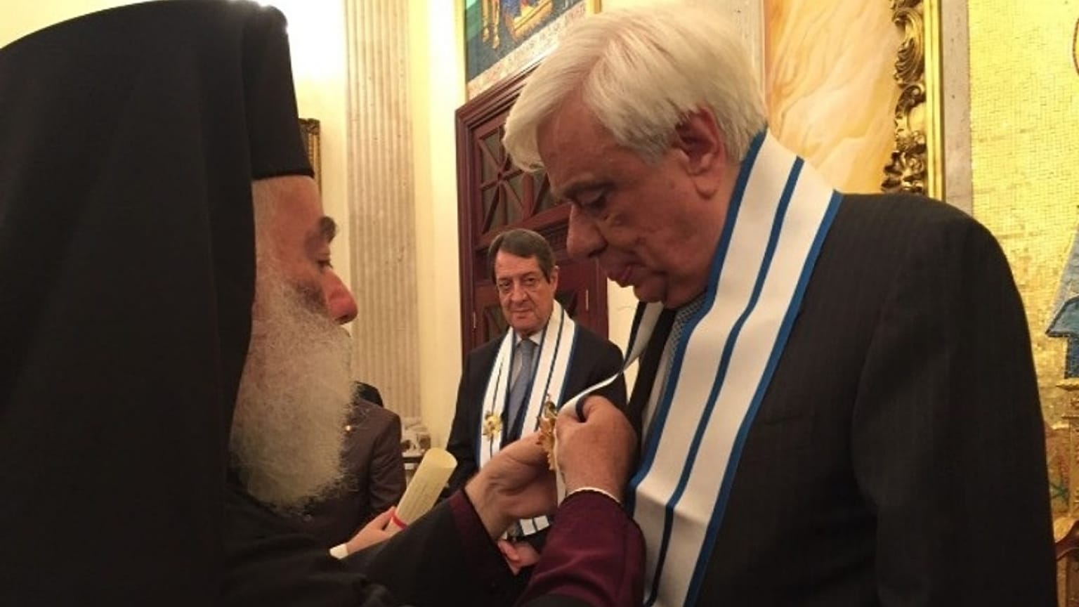 Αναστασιάδη και Παυλόπουλο τίμησε ο πατριάρχης Αλεξανδρείας