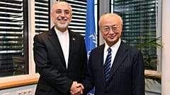 دیدار علی اکبر صالحی با یوکیا آمانو در سال ۲۰۱۷