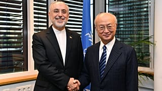 دیدار علی اکبر صالحی با یوکیا آمانو در سال ۲۰۱۷