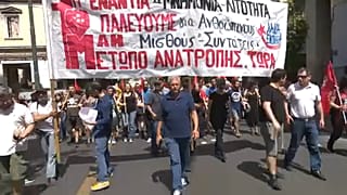 Ezrek tüntettek Görögországban május elsején 