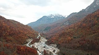 Dam construction in Valbona National Park, Albania