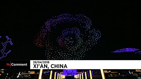 Baile de drones en China