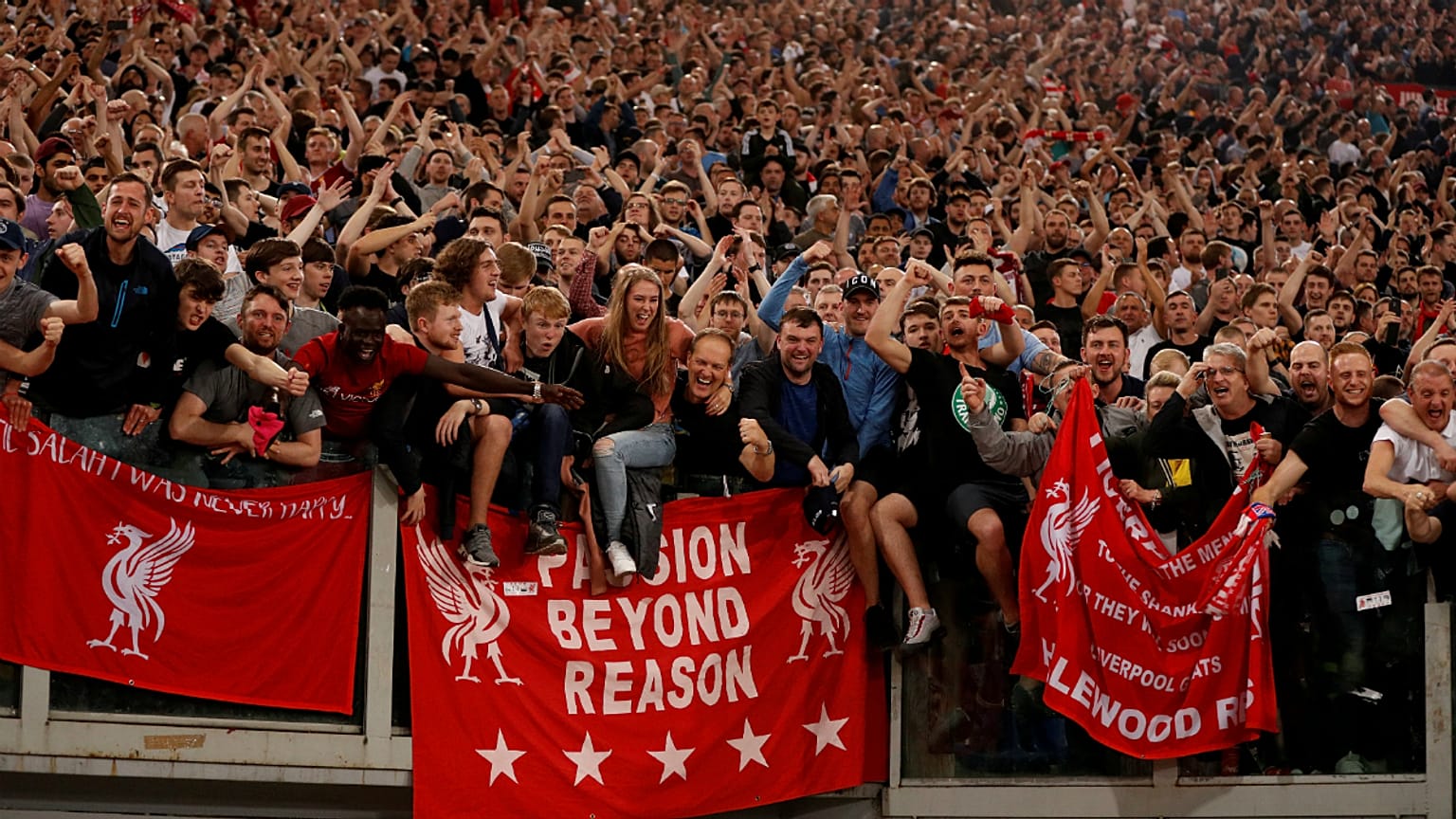 Óriási öröm a Liverpool-szurkolóknál 