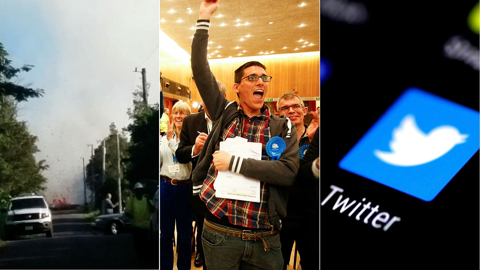 Hawaii volcano, English elections, Twitter