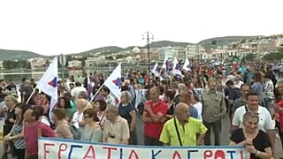 Ciprasz ellen tüntettek Leszboszon