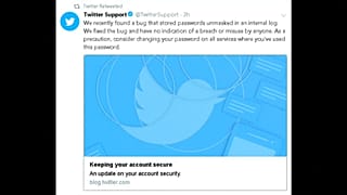 Twitter recomienda a sus usuarios cambiar su contraseña  