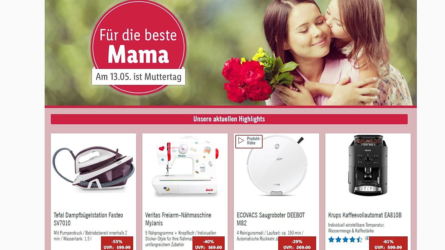 Screenshot Lidl.de
