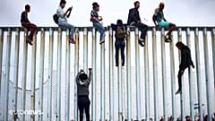 Falmászók az amerikai-mexikói határon