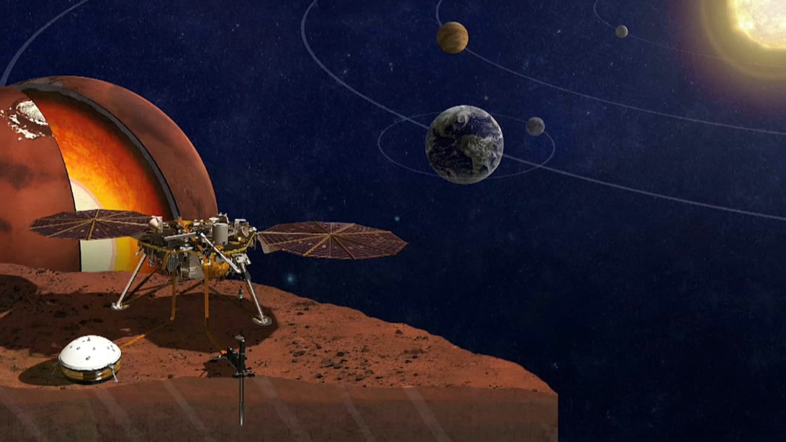 Am 26. November 2018 soll "InSight" auf dem Mars landen.