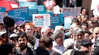 Jean-Luc Mélenchon bei dem Protestmarsch in Paris