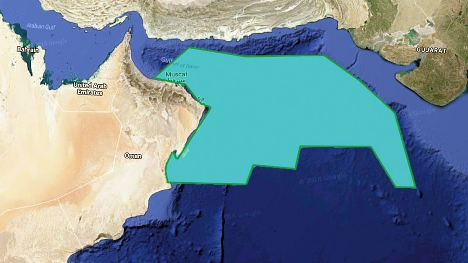 المنطقة الميتة بالأزرق الفاتح