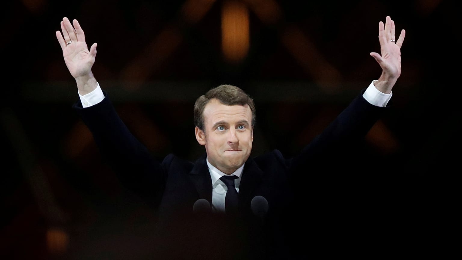 Emmanuel Macron in der Wahlnacht