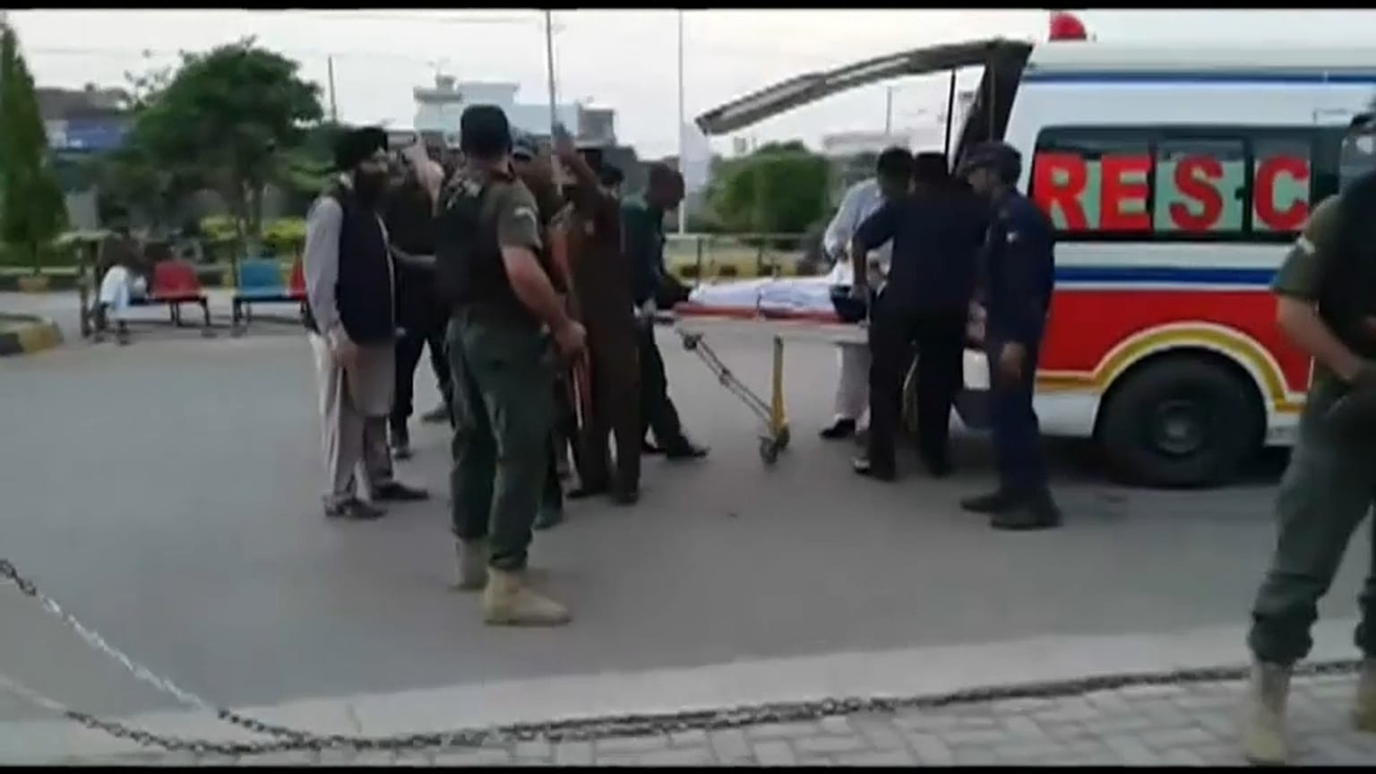 Pakistan's interior minister shot in the arm