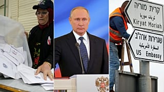 Lebanon election, US embassy signs in Jerusalem, Macron victory anniversary