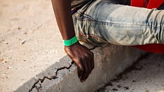 Ein Migrant in Malaga