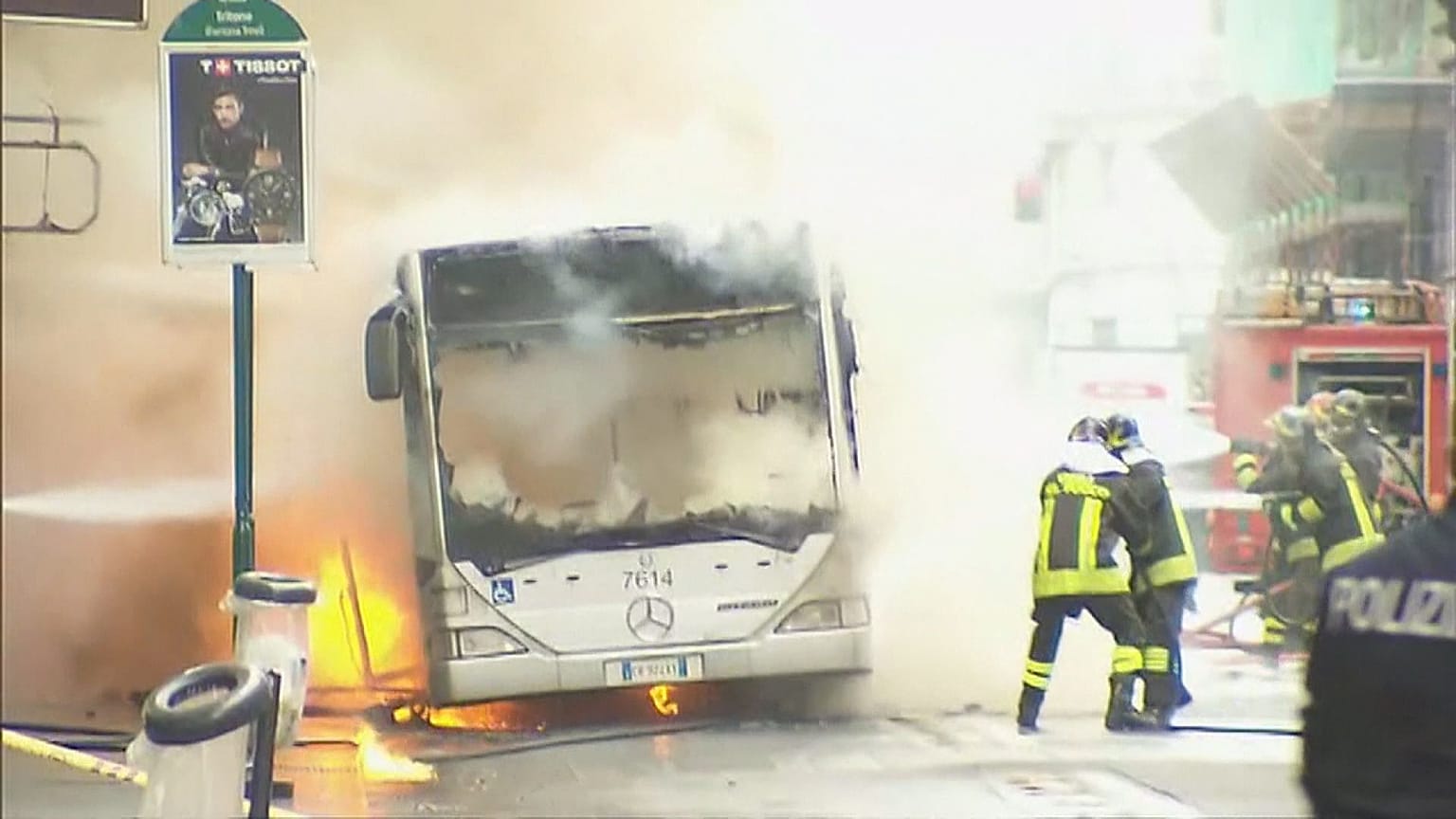 Explosion d'un bus des transports en commun à Rome