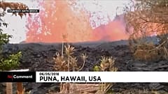 Volcanic lava threatens homes and gardens in Hawaii