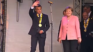 Macron, receiving Charlemagne prize, calls for an ambitious Europe