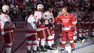Хоккейный матч Путина