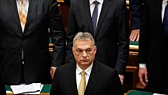 Hungarian Prime Minister Viktor Orban looks on before taking the oath of of