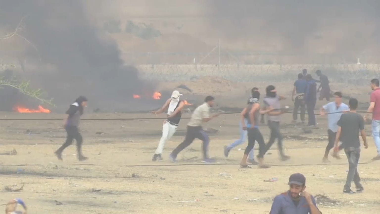 Gazze Şeridi'nde İsrail protestosu