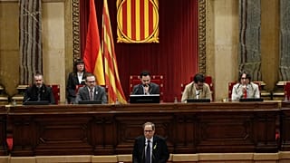Quim Torra am Redepult des katalanischen Parlaments